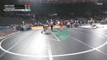 4A Boys 144 lbs Champ. Round 1 - Aiden Flores, The Dalles / Dufur Boys vs Dillan Davis, Sweet Home Boys