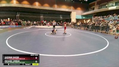 76-78 lbs Round 2 - Michael Lingua, Spanish Springs Wrestling Club vs Jazmine Mayer, Fallon Outlaws Wrestling Club