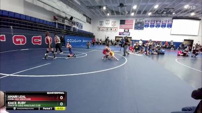 82 lbs Quarterfinal - Kaice Ruby, Touch Of Gold Wrestling Club vs Amari Leal, Camel Kids Wrestling