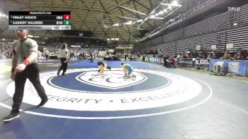 Girls 3A 110 lbs Quarterfinal - Cassidy Halgren, Mount Vernon (Girls) vs Finley Houck, Shorewood (Girls)