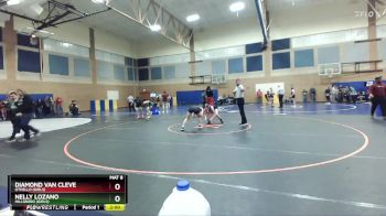135lbs Champ. Round 2 - Diamond Van Cleve, Othello (Girls) vs Nelly Lozano, Hillsboro (Girls)