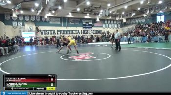 182 lbs Quarterfinal - Gabriel Banks, Temecula Valley vs Hunter Letva, Murrieta Valley