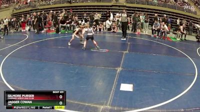 61 lbs Cons. Semi - Jagger Cowan, JWC vs Gilmore Purser, Charger Wrestling Club