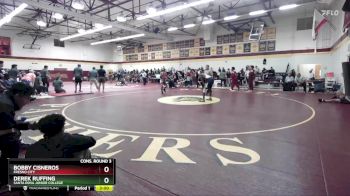 125 lbs Cons. Round 3 - Derek Ruffing, Santa Rosa Junior College vs Bobby Cisneros, Fresno City