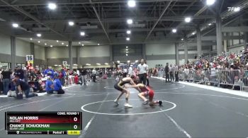 90 lbs Cons. Round 1 - Nolan Morris, Hill City vs Chance Schuckman, Silver Lake