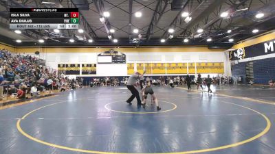 112 lbs Quarterfinal - Isla Silva, Mt. Lebanon vs Ava Diulus, Pine-Richland