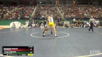 1A 220 lbs 1st Place Match - Tyler Stevens, Pamlico County vs Koleson Dooley, Robbinsville