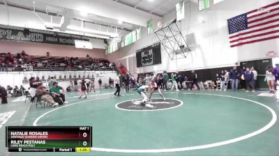 100 lbs Semifinal - Natalie Rosales, Santiago (Garden Grove) vs Riley Pestanas, Long Beach Poly