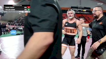 4A 285 lbs 1st Place Match - Gabe Finley, Buhl vs Taylor Dodd, Bonners Ferry