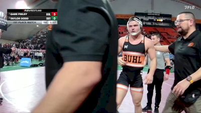 4A 285 lbs 1st Place Match - Gabe Finley, Buhl vs Taylor Dodd, Bonners Ferry