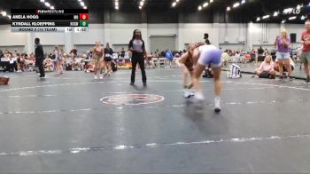 85 lbs Round 2 (10 Team) - Kyndall Kloepping, NC Girls Wrestling Club vs Anela Hogg, Missouri Outlaws