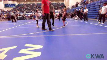 49 lbs Consi Of 4 - Bill Cox, Weatherford Youth Wrestling vs Hux Smith, Little Axe Takedown Club