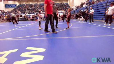 49 lbs Consi Of 4 - Bill Cox, Weatherford Youth Wrestling vs Hux Smith, Little Axe Takedown Club