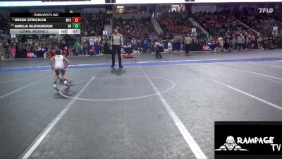 55 lbs Cons. Round 2 - Reese Stricklin, WTC vs Amelia Bloodgood, Blue Valley