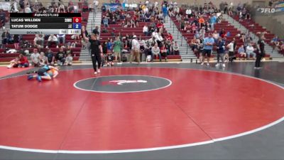 82 lbs Round 1 - Lucas Willden, 208 Badgers Wrestling Club vs Tatum Dodge, J.E.T.