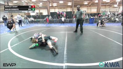 52-55 lbs Quarterfinal - Bentley Story, Shelton Wrestling Academy vs Sailor Roberts, Wesley Wrestling Club