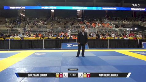 Aria Brooke Parker vs Casey Kaine Quenga 2025 Pan Kids Jiu-Jitsu IBJJF Championship