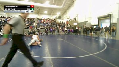 132 lbs Quarters - Carter Nelson, Box Elder vs Kohen Tran, Corner Canyon