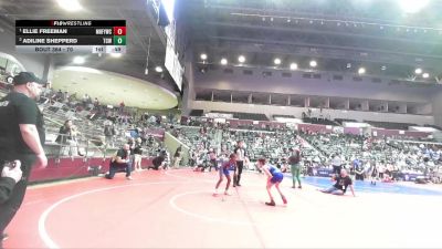 70 lbs Round 3 - Ellie Freeman, Mountain Home Flyers Youth Wrestling Club vs Adiline Shepperd, Team Conquer Wrestling