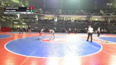 175-4A 3rd Place Match - Paul Lanier, Woodland, Cartersville vs Griffin Harper, Flowery Branch