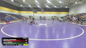 80-86 lbs Round 3 - COLE MARTIN, Greater Heights Wrestling vs Jaydyn Schommer, Nebraska Boyz