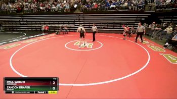 113 lbs Quarterfinal - Paul Wright, Hurricane vs Zandon Draper, Payson