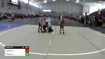 58 lbs Round Of 16 - Adrian Davila, Cobre Wrestling Jr Program vs Austin French, Bear Cave