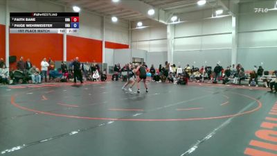 145 lbs 1st Place Match - Paige Wehrmeister, Unattached vs Faith Bane, Unattached
