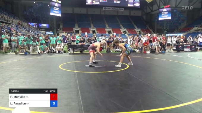 145 lbs Cons Semi - Pierson Manville, Pennsylvania vs Logan W. Paradice ...