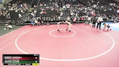 147 lbs Champ. Round 3 - Robert Marshall, Springville High School vs Hayden Stever, Bonneville High School