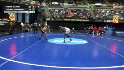 141 lbs Cons. Semi - Vincent Santaniello, TCNJ vs Pierre Baldwin, Central (IA)