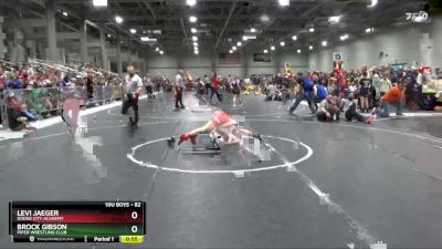 82 lbs Cons. Round 1 - Brock Gibson, Piper Wrestling Club vs Levi Jaeger, Dodge City Academy