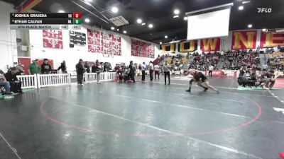 132 lbs 5th Place Match - Joshua Grajeda, Bell Gardens vs Ethan Calvan, MoanaLua