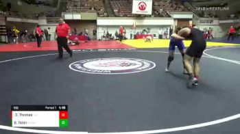 160 lbs Quarterfinal - Diallo Thomas, California vs Bronson Tobin, Bakersfield High School Wrestling