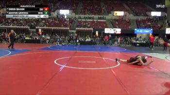 81 lbs Cons. Round 4 - Ashton Leistiko, Miles City Wrestling Club vs Orrin Mason, Glasgow Wrestling Club