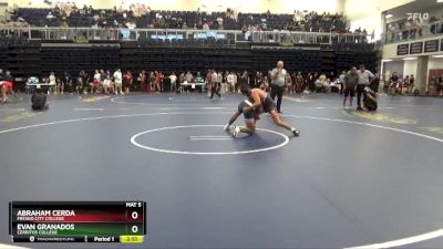 141 lbs Quarterfinal - Abraham Cerda, Fresno City College vs Evan Granados, Cerritos College