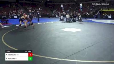 111 lbs Round Of 16 - Amaya Yoshizumi, Bella Vista (SJ) vs Keira Nartatez,  Pioneer Valley (CS)