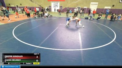 87 lbs Cons. Round 2 - Nathanial Sanders, IN vs Karson Reinhardt, IA