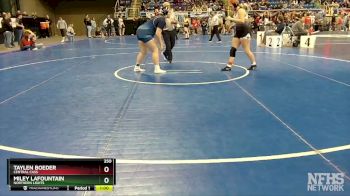 250 lbs Cons. Round 1 - Miley Lafountain, Northern Lights vs Taylen Boeder, Central Cass