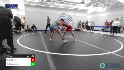 98 lbs Rr Rnd 1 - Max Burd, Weatherford Youth Wrestling vs Weston Schopf, Lions Wrestling Academy