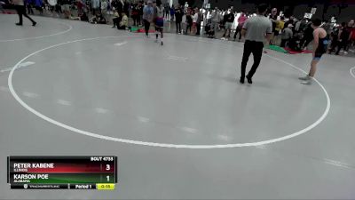 132 lbs Cons. Round 3 - Peter Kabene, Illinois vs Karson Poe, Alabama