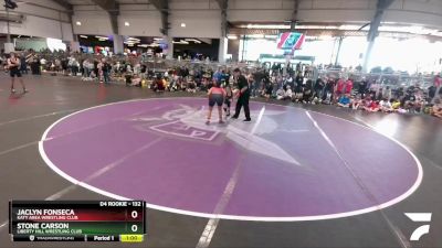 132 lbs Cons. Round 2 - Stone Carson, Liberty Hill Wrestling Club vs Jaclyn Fonseca, Katy Area Wrestling Club