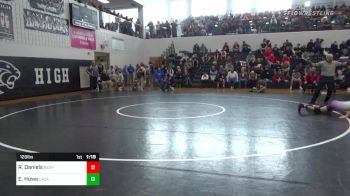 120 lbs Quarterfinal - Reese Daniels, Bermudian Springs vs Eric Howe, Lancaster Catholic