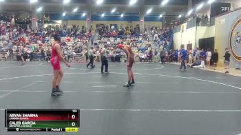 113 lbs Quarterfinal - Caleb Garcia, DeMatha Catholic vs Aryan Sharma, Landon School