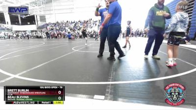 76 lbs Quarterfinal - Brett Burlin, Southwest Timberwolves Wrestling Club vs Beau Blevins, Wichita Training Center