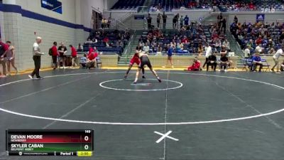 149 lbs Quarterfinal - Devan Moore, Newberry vs Skyler Caban, Belmont Abbey