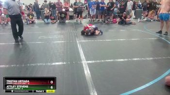 44 lbs Round 3 (10 Team) - Attley Stevens, Georgia United vs Tristan Urtiaga, Finger Lake Elite Grey