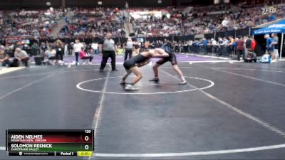 120 lbs Cons. Round 7 - Solomon Resnick, Capistrano Valley vs Aiden Nelmes, Mountain View, Oregon