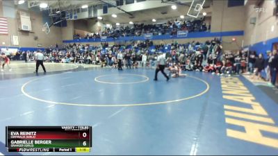 115lbs Quarterfinal - Eva Reinitz, Centralia (Girls) vs Gabrielle Berger, Granger (Girls)