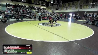 110 lbs Round 1 - Samuel Rodriguez, Coachella Valley Wrestling Clu vs Ace Navarro, Junior Panther Wrestling